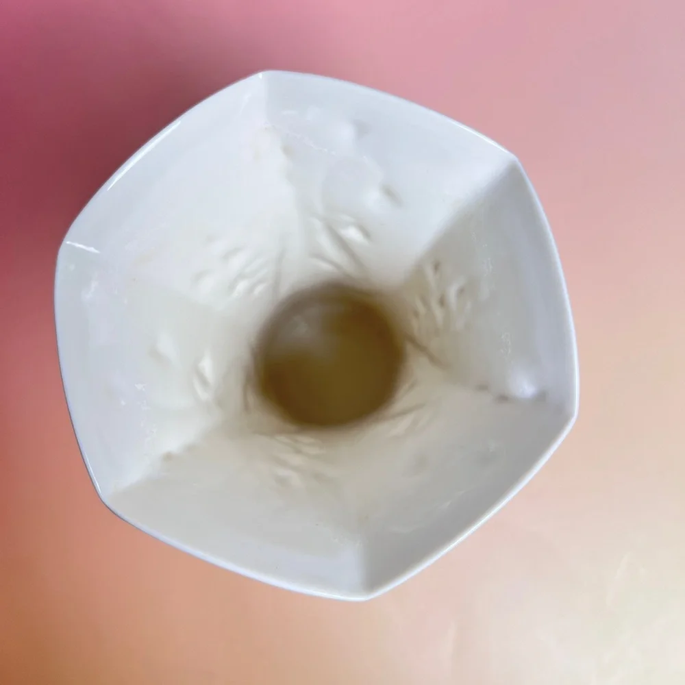 Lenox Floral Blossoms Lily of the Valley‎ Vase 7” Cream Green Porcelain